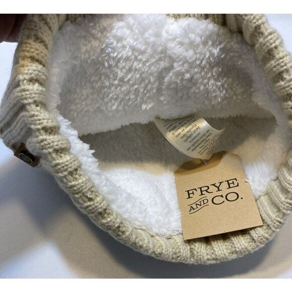 Frye & Co NWT Thermal Knit Beanie w/ Cuff  Lined Butter Creamy Tan Hat-O… - Picture 5 of 11